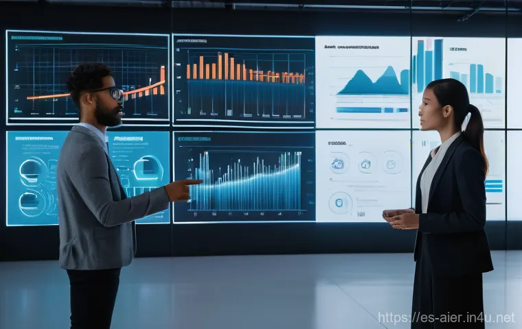 인공지능 학습자의 포트폴리오 제작법 - **Prompt:** A diverse group of four young adult AI professionals, two men and two women, dressed in ...