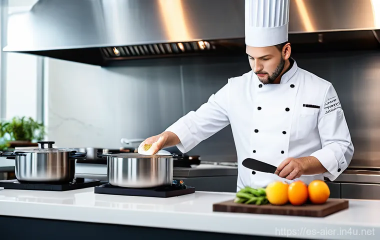 딥러닝 모델의 하이퍼파라미터 최적화 - 0001', 'Batch Size: 128', and 'Adam Optimizer Active'. The chef's expression is one of intense conce...